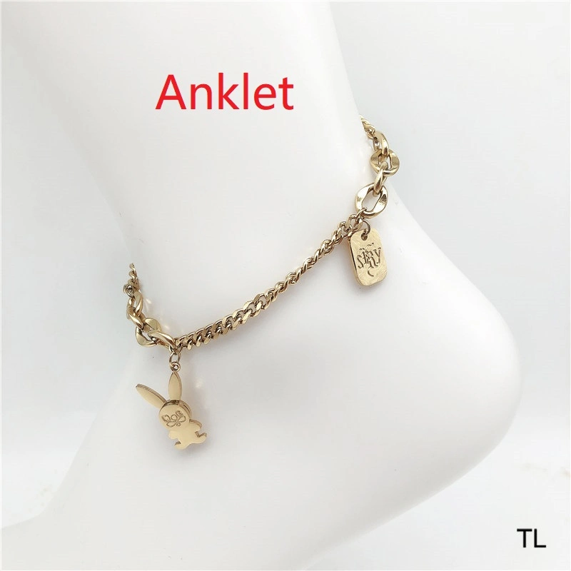 Manufacturer Customized 18K Gold-Plated Anklet Waterproof Top Fashion Anklet 18K Stainless Steel Bracelet Wholesale