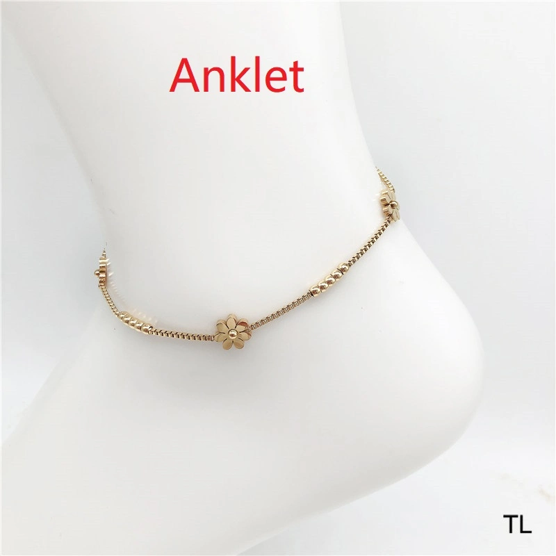 Manufacturer Customized 18K Gold-Plated Anklet Waterproof Top Fashion Anklet 18K Stainless Steel Bracelet Wholesale