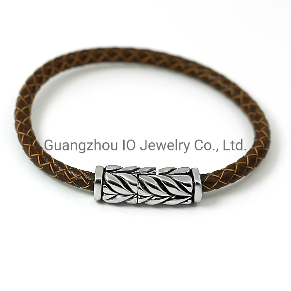 European Jewelry Big Bangle for Men Stainless Steel Bamboo Joint Design