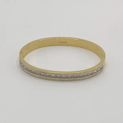 Braccialetti di cristallo personalizzati per donna con design color oro realizzati in acciaio inossidabile