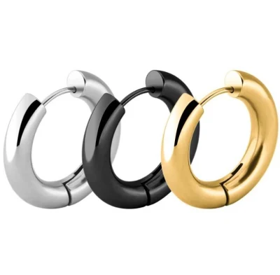 Orecchino a cerchio personalizzato per gioielli in argento con cerchio in acciaio inossidabile