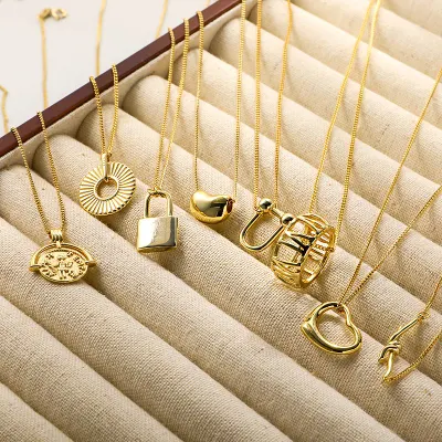 8+ stili di nuova moda gioielleria raffinata in argento sterling 925 placcato oro 18 carati catena individuale con chiusura a cuore collane a forma di nodo per le donne