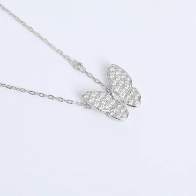 Collana semplice e personalizzata OEM / ODM Collana con pendente all'ingrosso personalizzato con catena di gioielli in acciaio inossidabile con diamanti