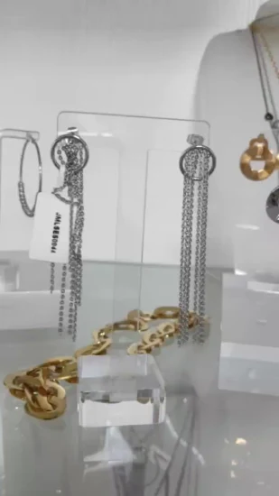 Semplice orecchino con strass forma quadrata moda S925 argento Acero placcatura in oro gioielli in acciaio inossidabile